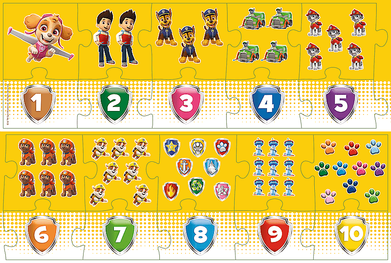 TREFL - Vzdelávacie puzzle 20 - Čísla Paw Patrol
