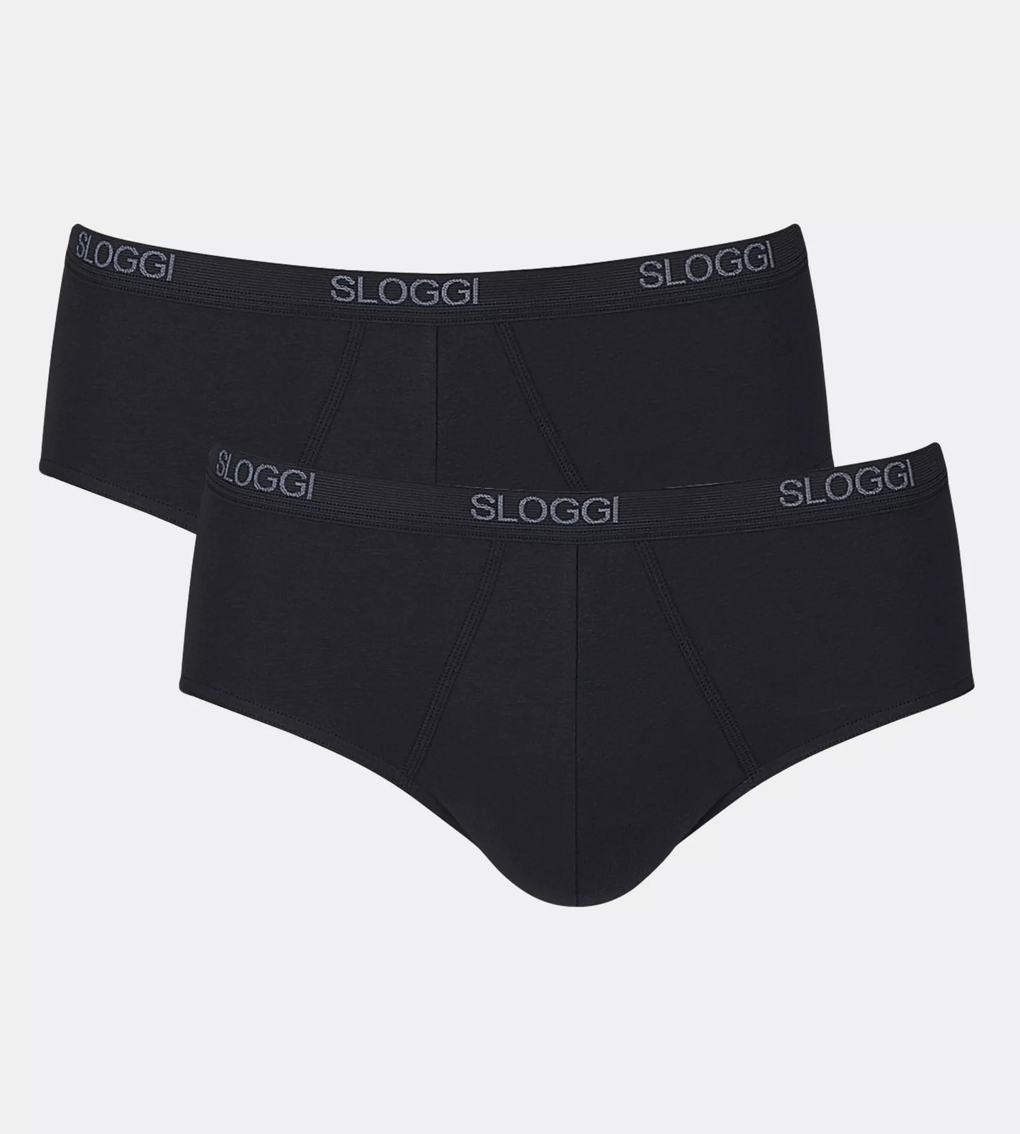 Pánske nohavičky Basic Midi 2P - BLACK - black 0004 - SLOGGI BLACK 5