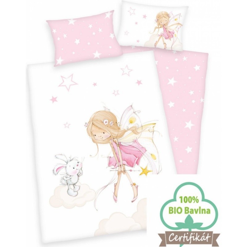 HERDING - Green, Detské obliečky do postieľky MALÁ VÍLA, 100/135+40/60