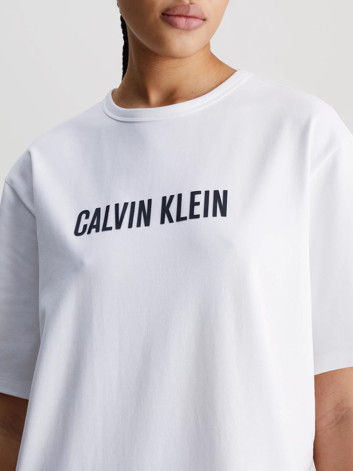 Dámska nočná košeľa QS7126E 100 biela - Calvin Klein S