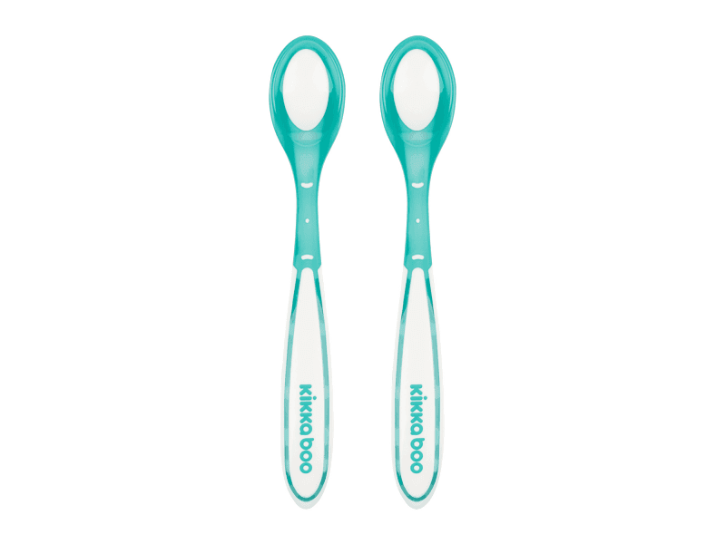 KIKKABOO - Lyžičky s tepelným senzorom 2ks Boo Mint