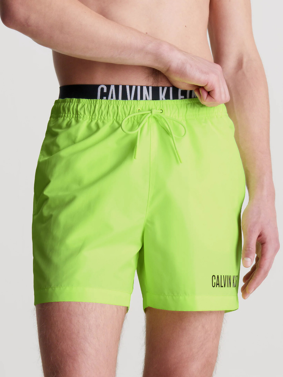 Pánske plavky KM0KM00981 LKQ sv. zelená - Calvin Klein L