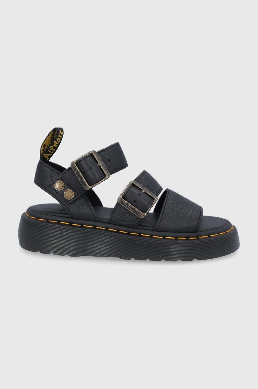 Kožené sandále Dr. Martens Gryphon Quad DM25720001.Gryphon.Qu-Black, dámske, čierna farba, na platforme