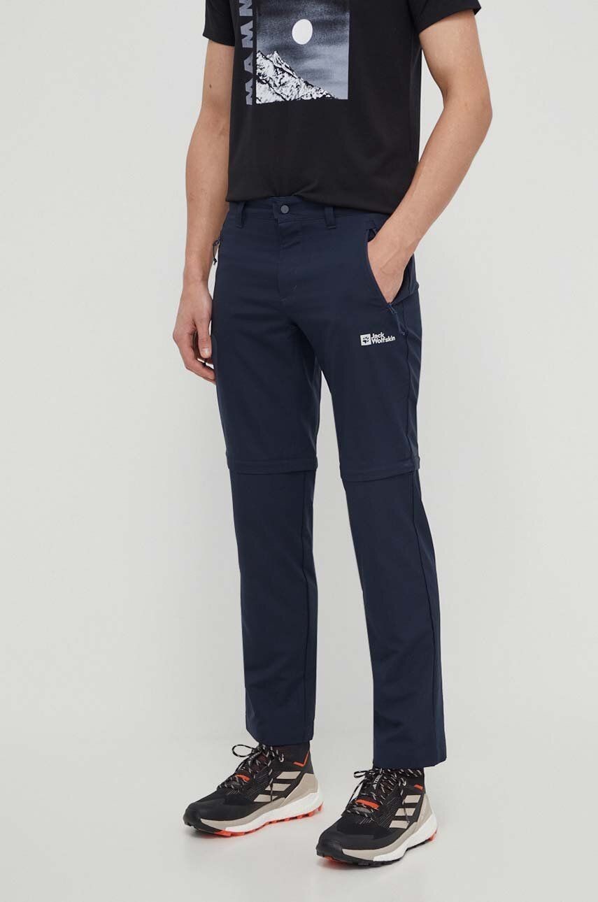 Turistické nohavice Jack Wolfskin ACTIVE TRACK tmavomodrá farba, 1508241