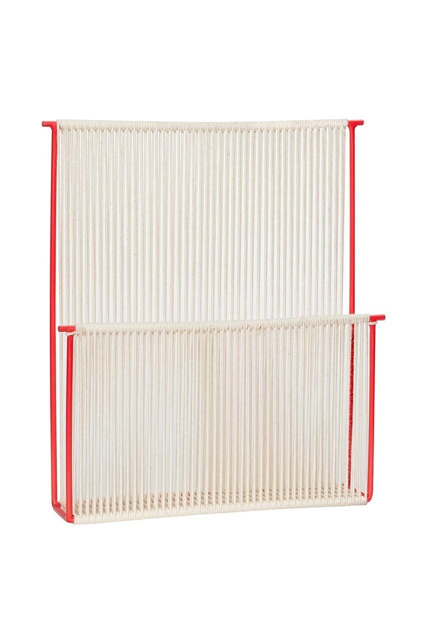 Závesná polica Hübsch String Wall Magazine Holder