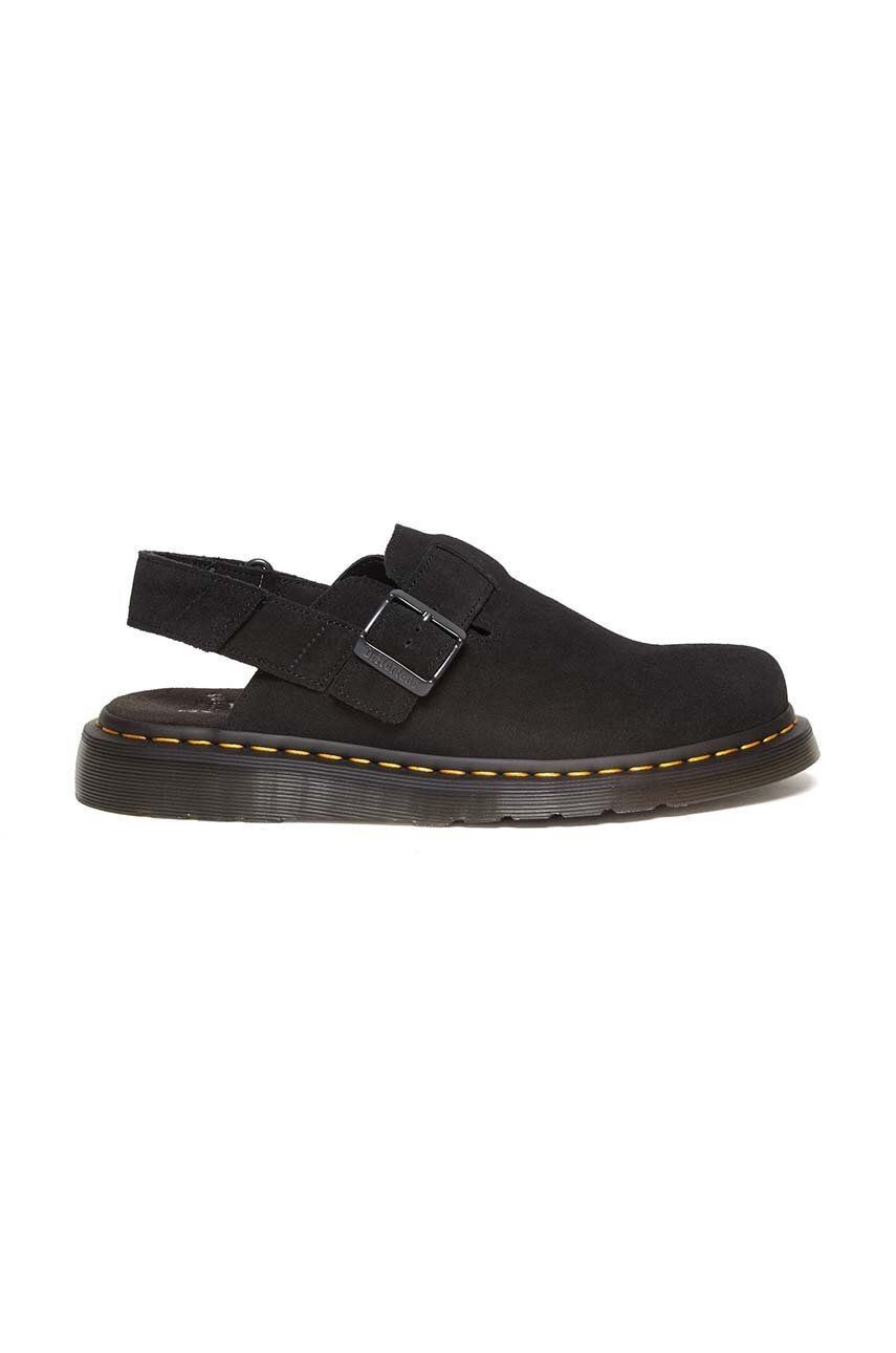 Semišové sandále Dr. Martens Jorge II pánske, čierna farba, DM31563001