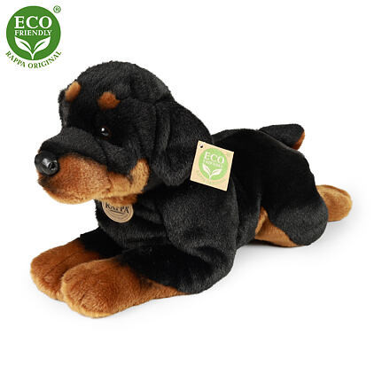 Rappa Plyšový pes rotvajler ležiaci 39 cm ECO-FRIENDLY