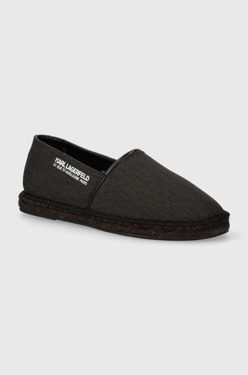 Espadrilky Karl Lagerfeld KAMINO čierna farba, KL70119