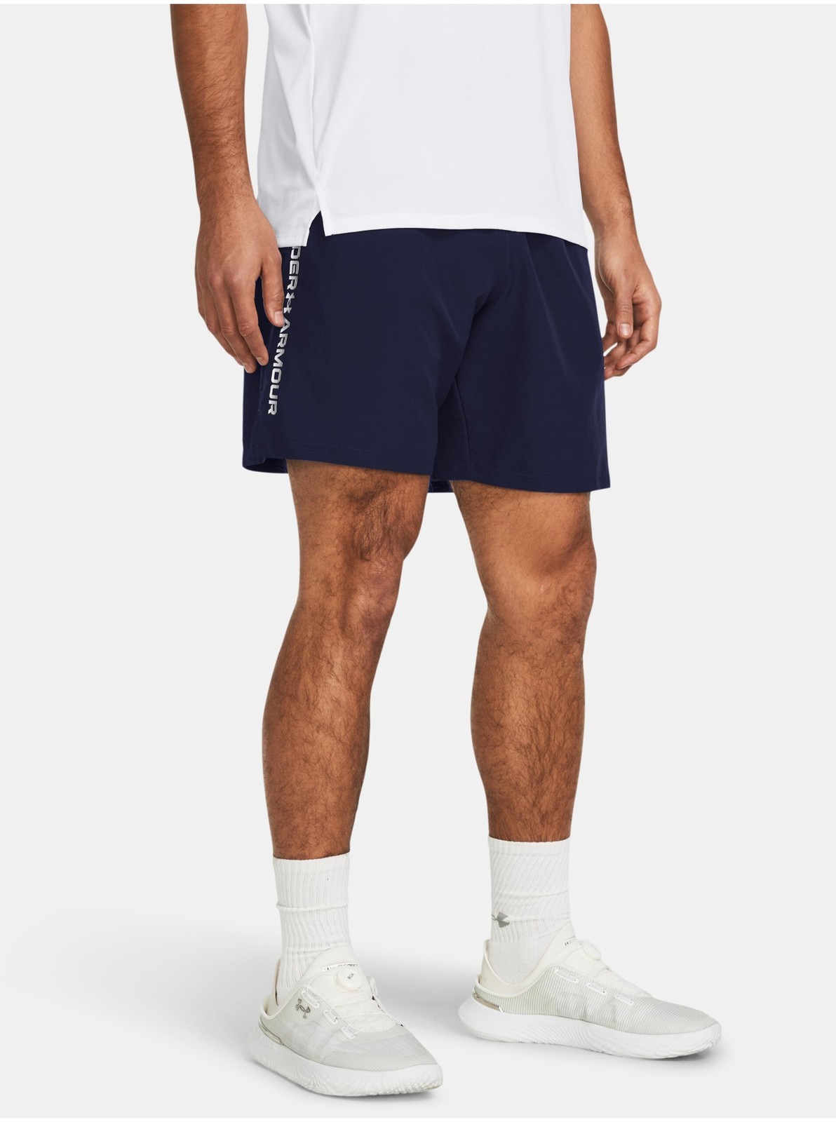 Tmavomodré športové kraťasy Under Armour UA Woven Wdmk Shorts