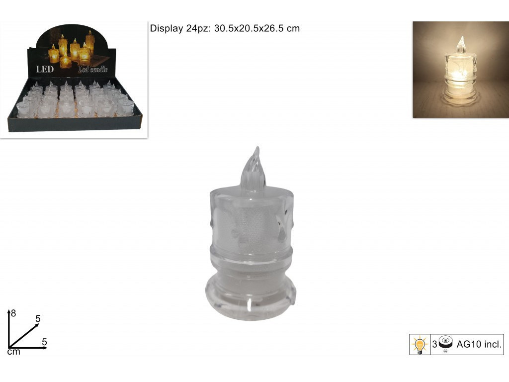 MAKRO - Sviečka 5x8cm LED