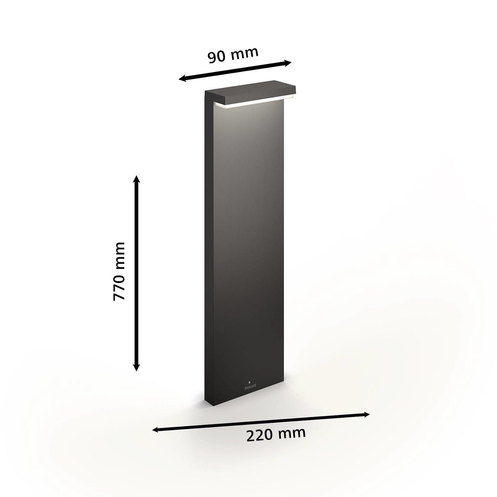 Svetlo Philips LED na chodník Bustan UE, 2 700 K