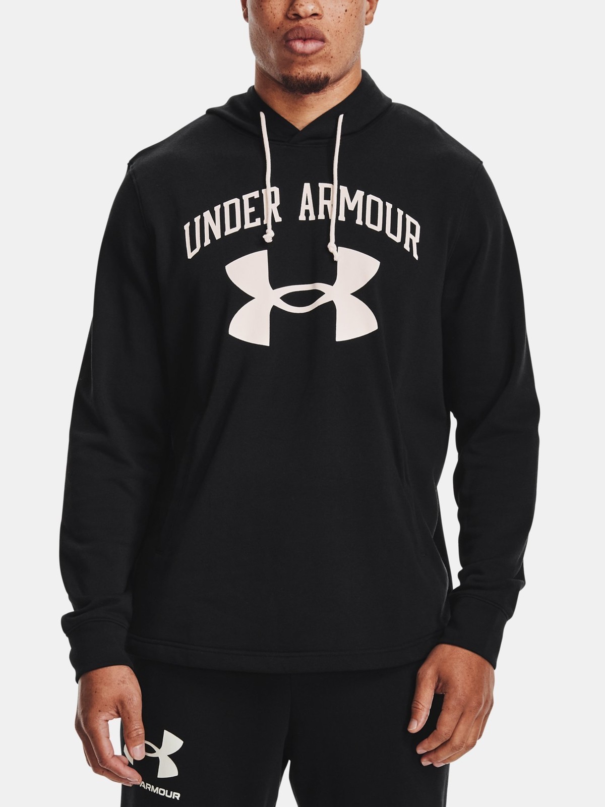Under Armour Sweatshirt RIVAL TERRY BIG LOGO HD-BLK - Men's