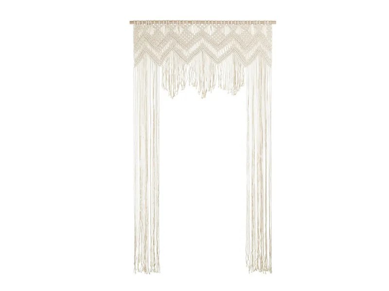 PartyDeco Svadobný Macrame záves - Krémový 104 x 182 cm