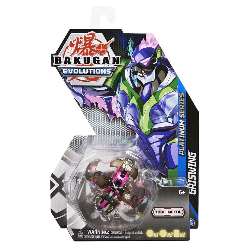 SPIN MASTER - Bakugan True Metal Figúrka Čierny Netopier S4