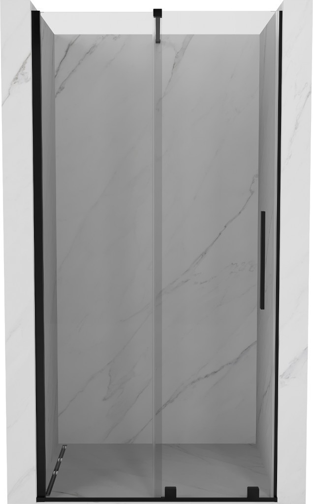 MEXEN/S - Velár posuvné sprchové dvere 110 cm, transparent, čierna 871-110-000-01-70