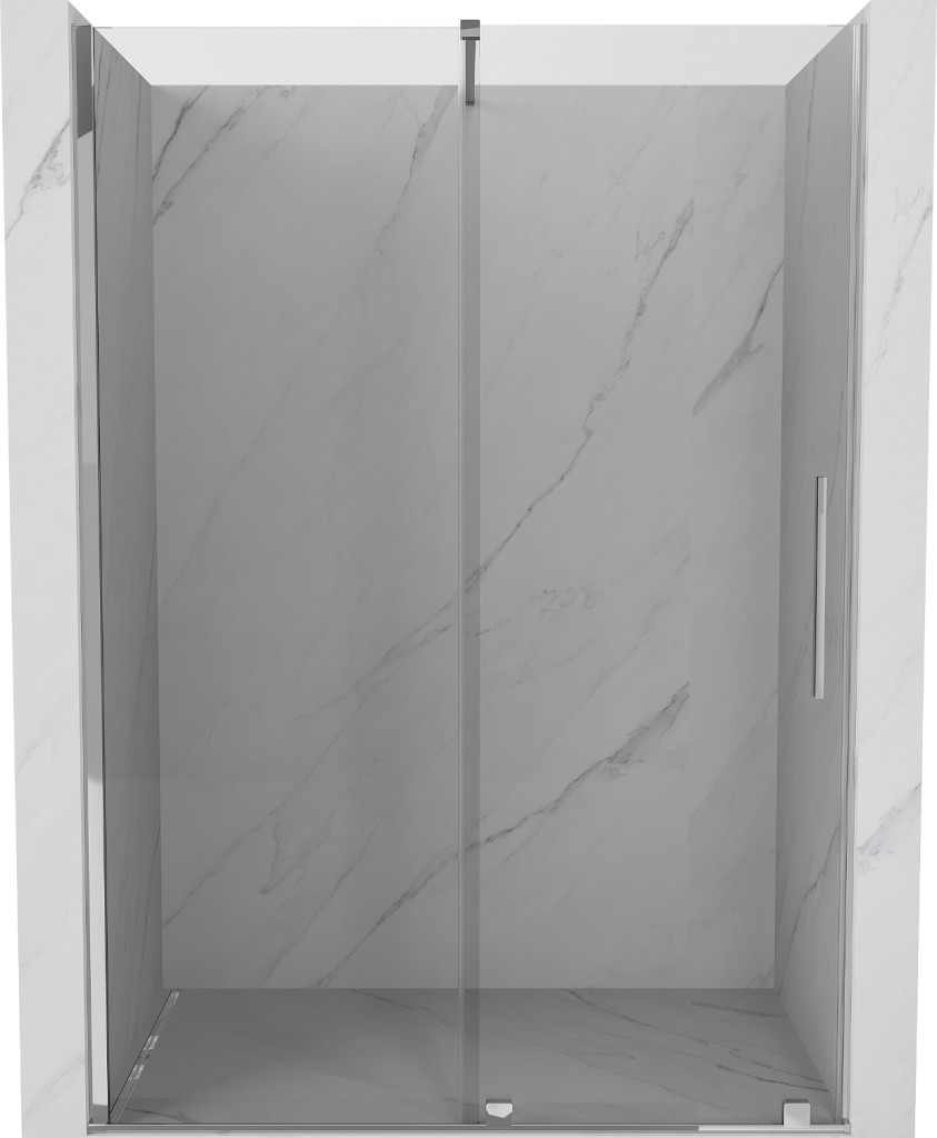 MEXEN/S - Velár posuvné sprchové dvere 130 cm, transparent, chróm 871-130-000-01-01