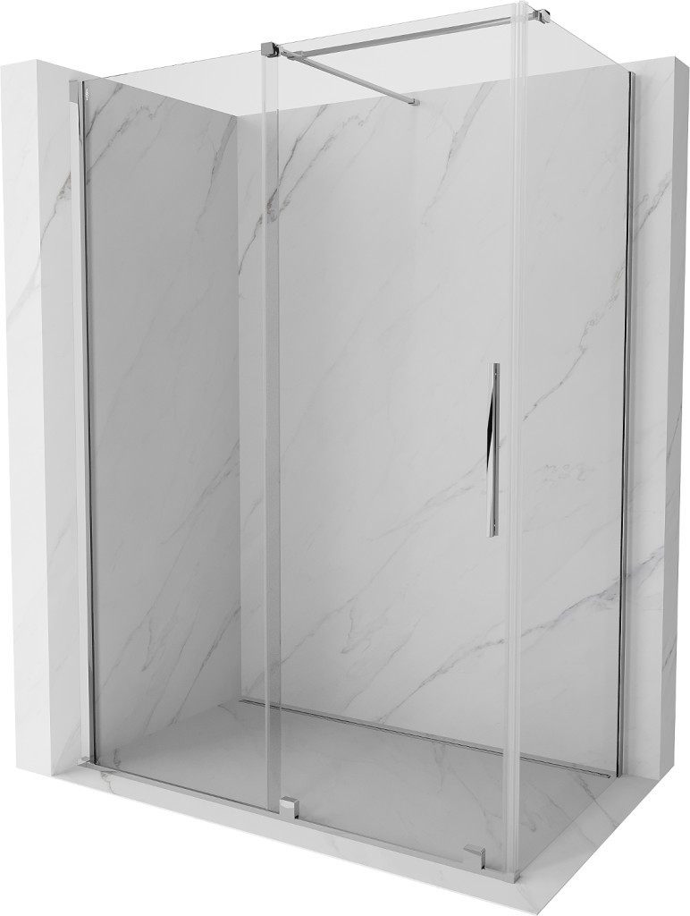 MEXEN/S - Velár sprchovací kút 160 x 90 cm, transparent, chróm 871-160-090-01-01