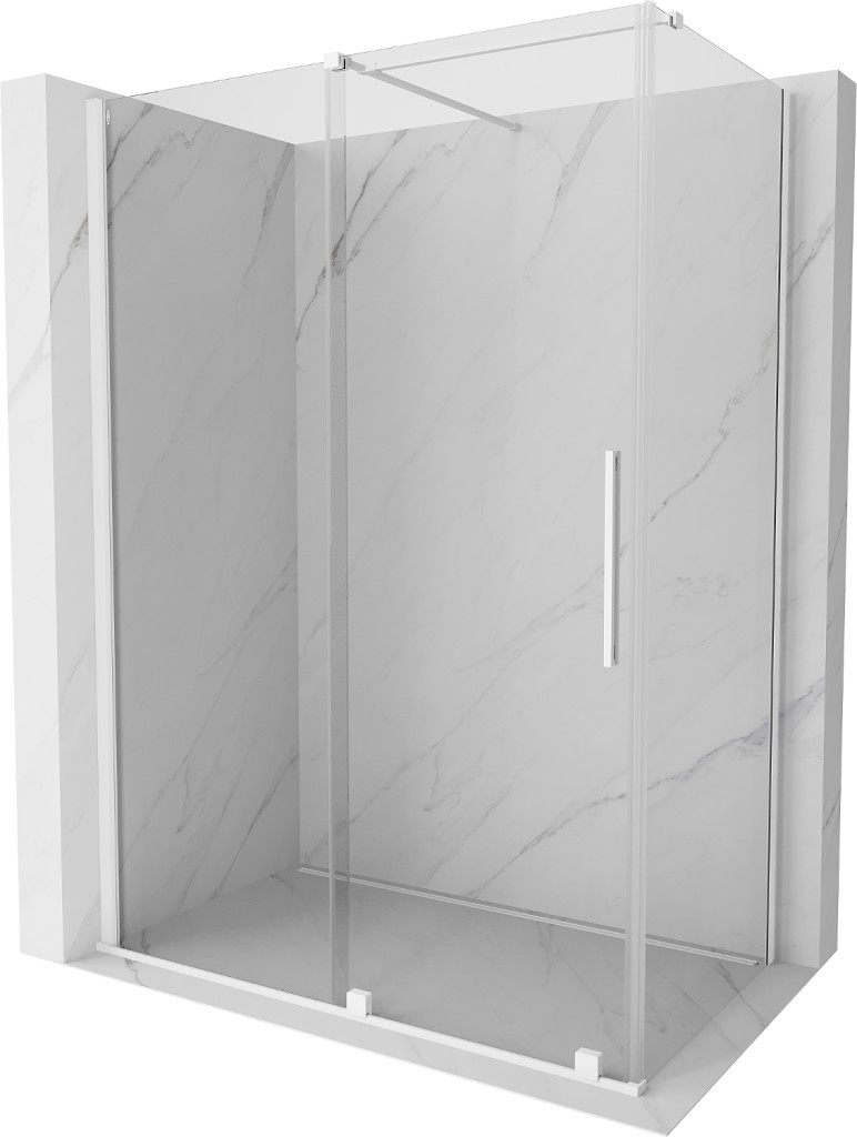 MEXEN/S - Velár sprchovací kút 160 x 90 cm, transparent, biela 871-160-090-01-20