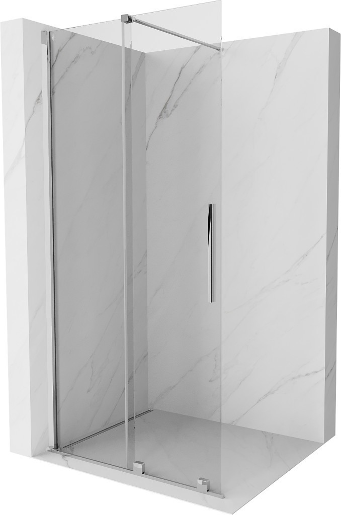 MEXEN/S - Velár posuvné sprchové dvere Walk-in 80 cm, transparent, chróm 871-080-000-03-01