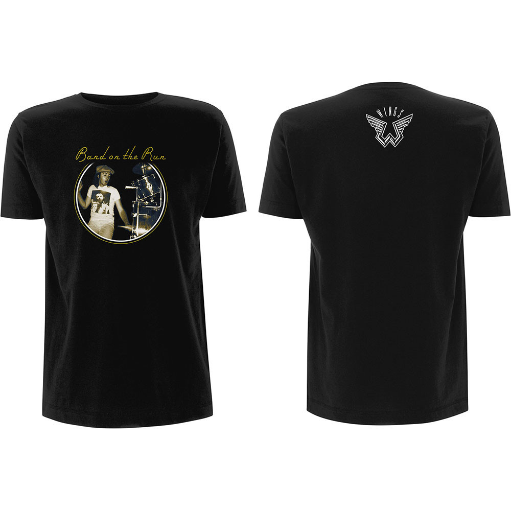 Paul McCartney tričko Wings Band on the Run Čierna S