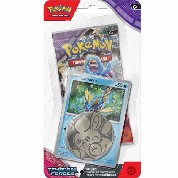 Kartová hra Pokémon TCG: Scarlet & Violet Temporal Forces Checklane Blister Carvanha