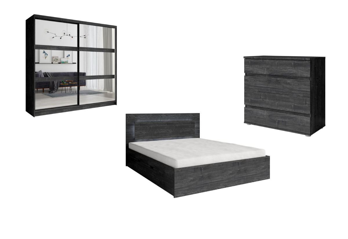 Expedo Spálňová zostava MOGO, 160x200, portlandský jaseň