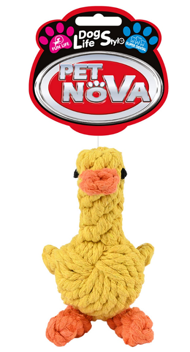 Petnova hračka z lana pre psa ROPE-DUCK