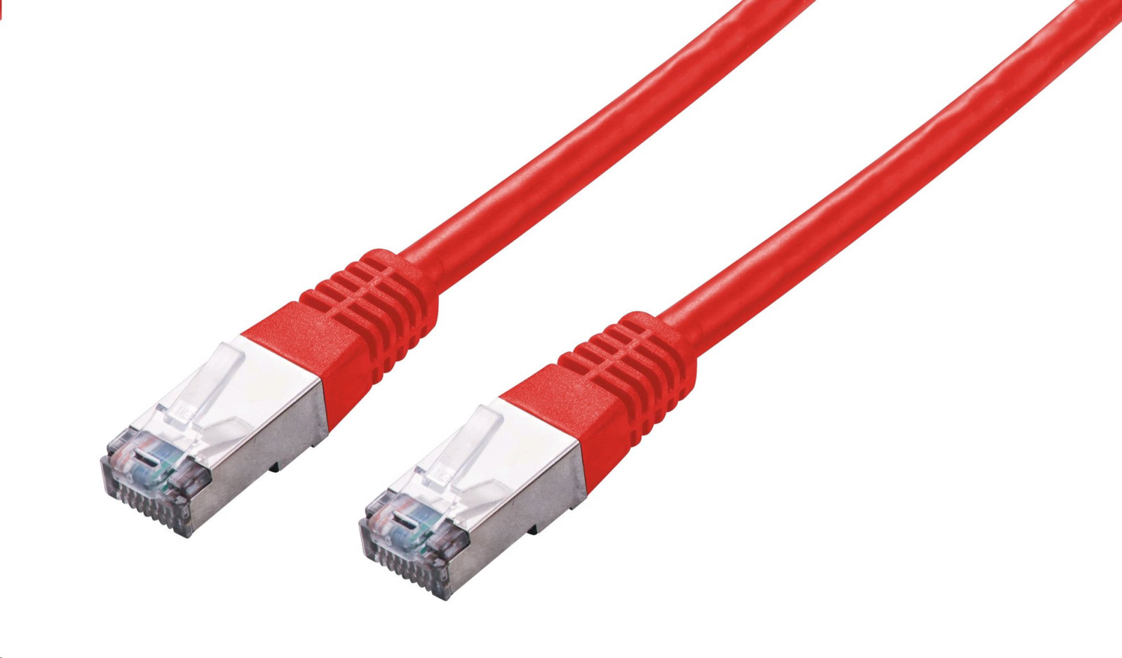 C-TECH Kábel patchcord Cat5e, FTP, červený, 0,25 m