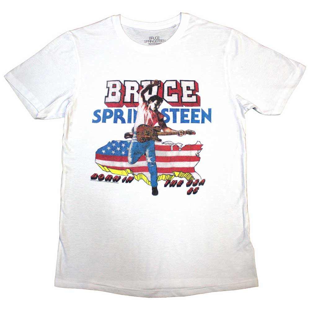 Bruce Springsteen tričko Born In The USA '85 Biela S