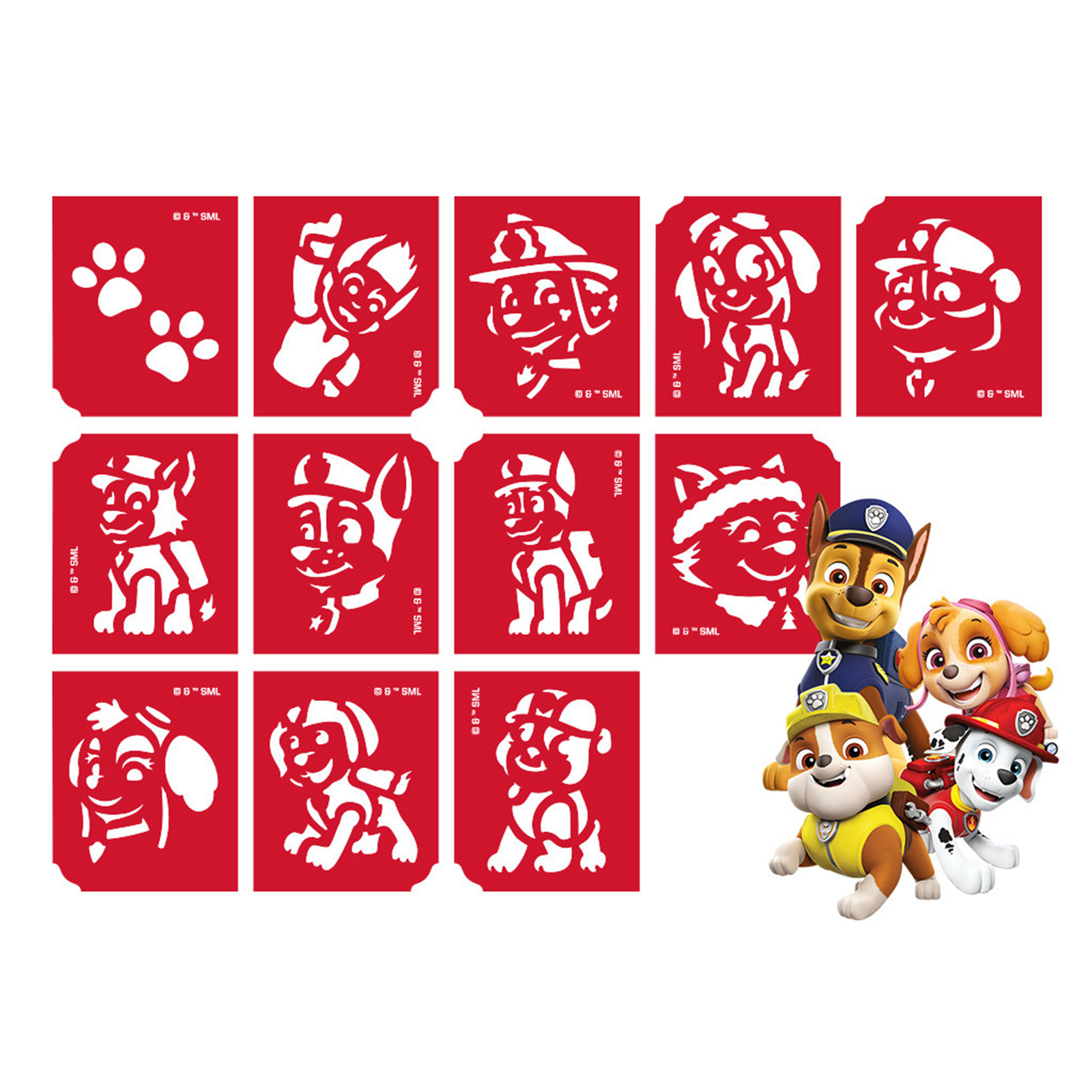 Sada šablón Paw Patrol - 12 ks