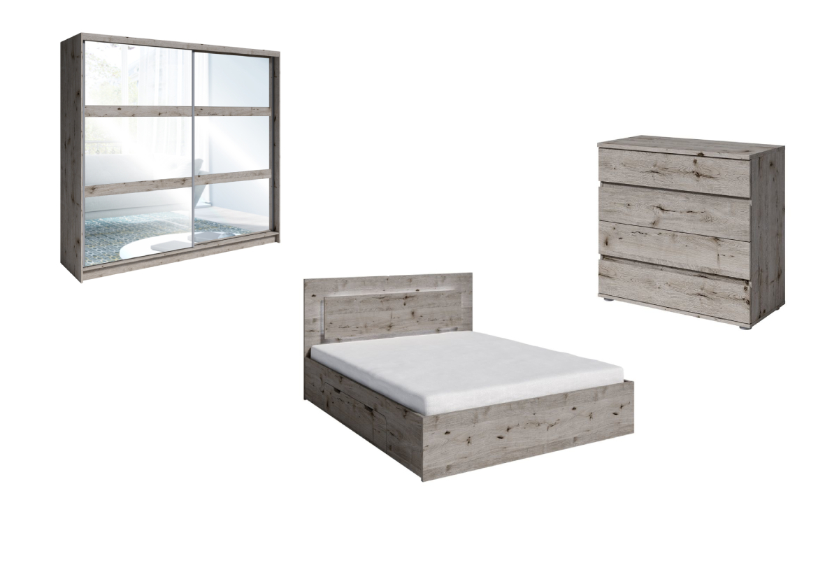 Expedo Spálňová zostava MOGO, 180x200, dub wellington