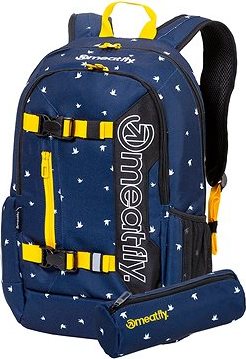 Meatfly Basejumper 6 Backpack, Birds Dark Navy