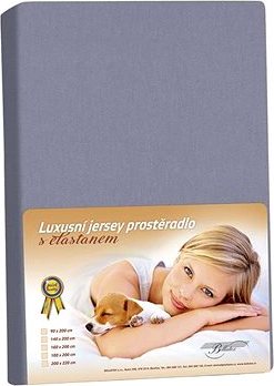 Bellatex Jersey s elastanom – 120 × 200 cm – tmavosivá