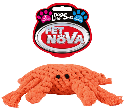 Petnova hračka z lana pre psa ROPE-CRAB