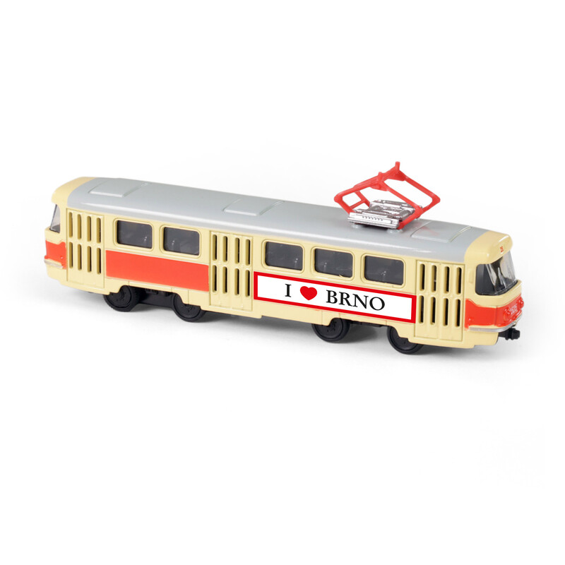 RAPPA - Kovová česká retro električka 16 cm BRNO