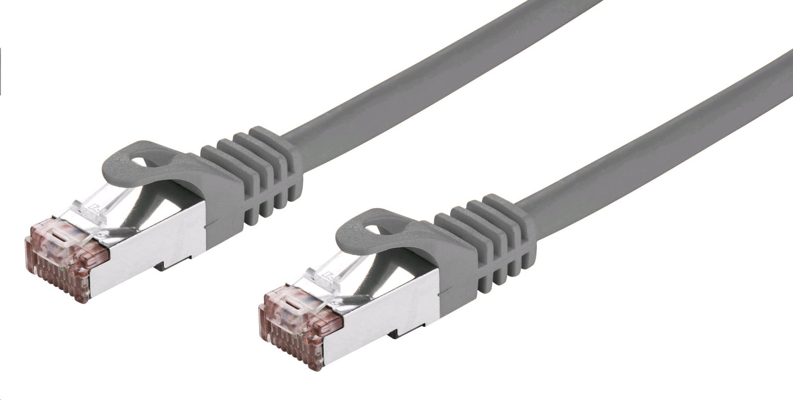 C-TECH Kábel patchcord Cat6, FTP, sivý, 1m