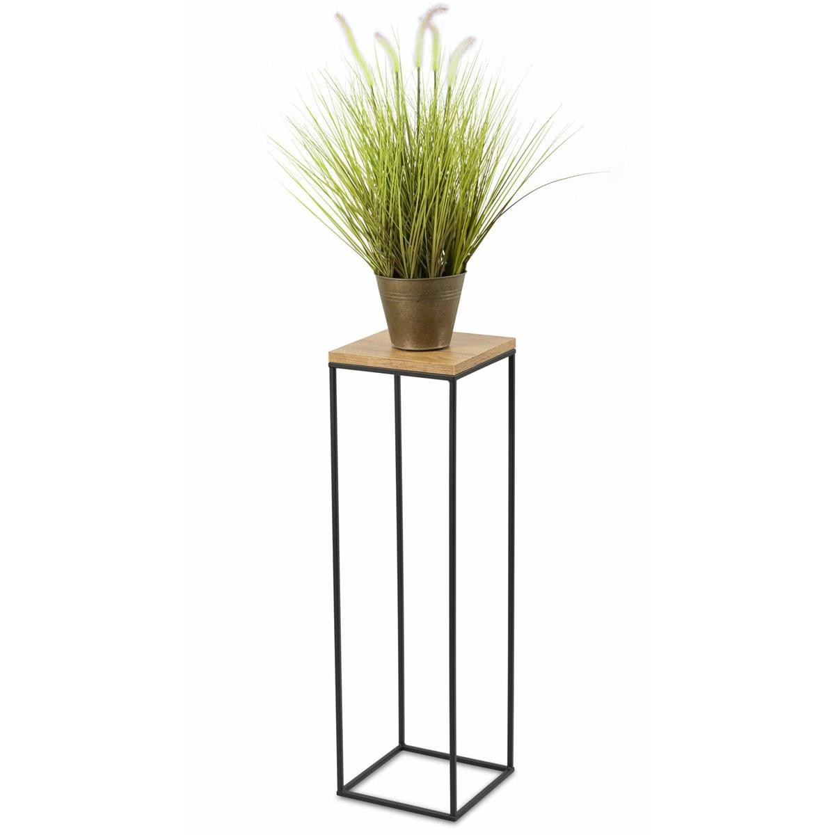 Květinový stojan CHARR 80 cm černý/dub lancelot