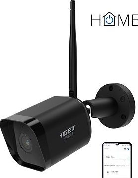 iGET HOME Camera CS6 Black – vonkajšia odolná IP FullHD kamera s detekciou pohybu a zvuku a nočným v