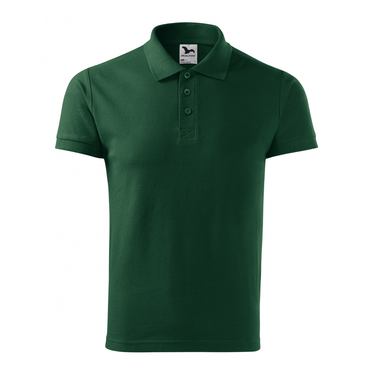 Polokošeľa dámska Malfini Cotton Heavy - zelená-sivá, S