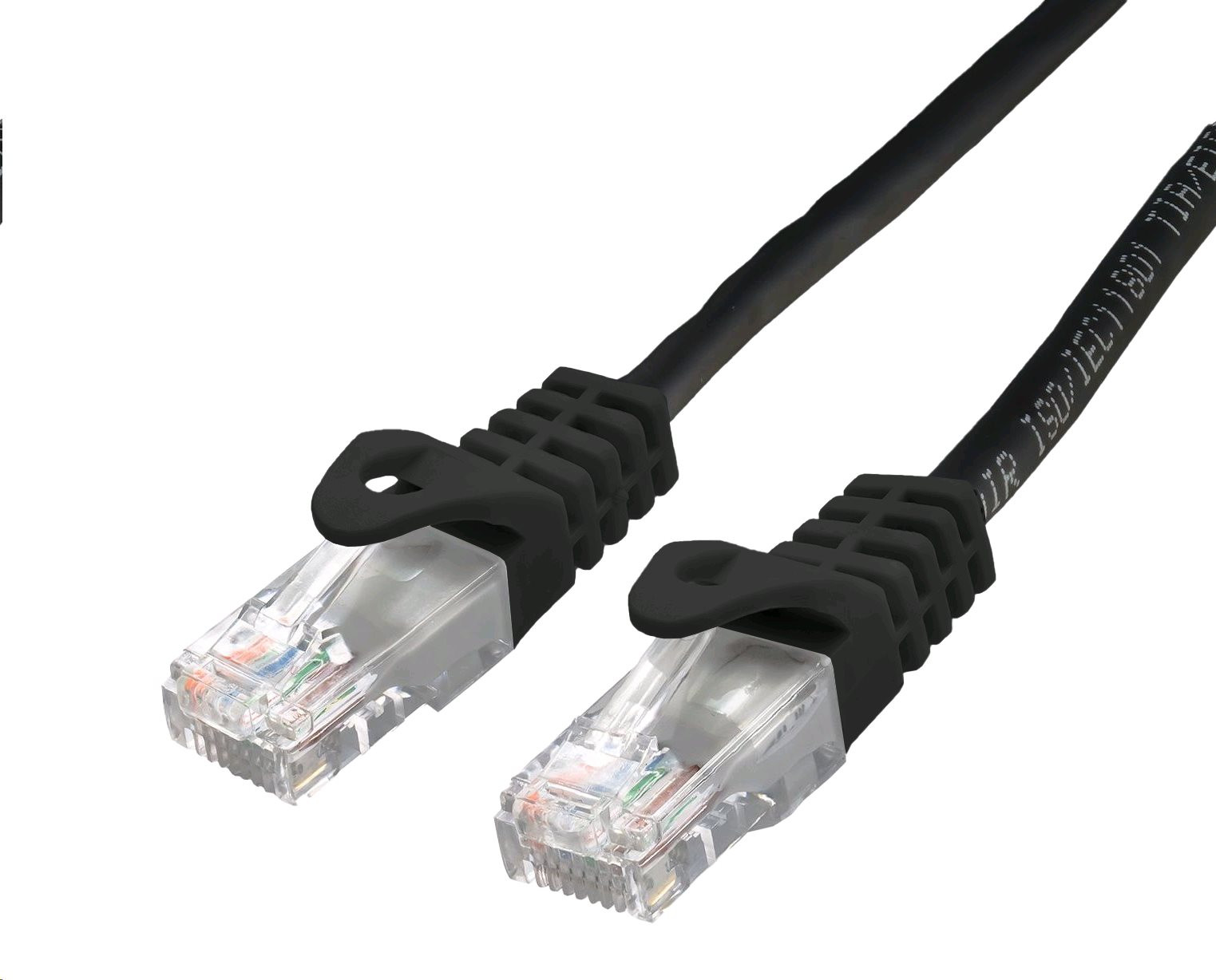 C-TECH Kábel patchcord Cat6, UTP, čierny, 1m