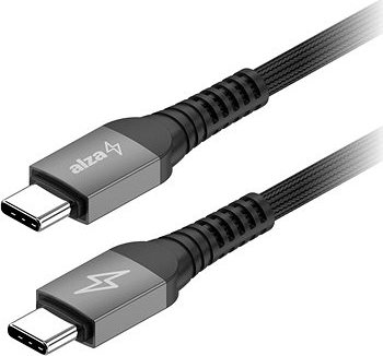 AlzaPower AluCore USB-C to USB-C 2.0 100W Ultra Durable 1m tmavo sivý