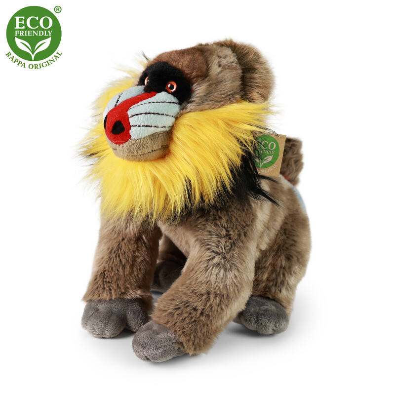 RAPPA - Plyšová opice mandril 28 cm ECO-FRIENDLY