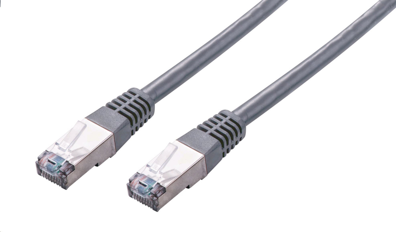 C-TECH Kábel patchcord Cat5e, FTP, sivý, 1m