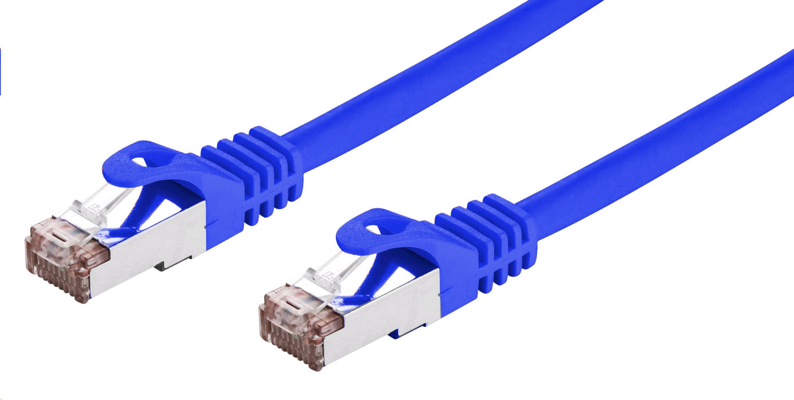C-TECH Kábel patchcord Cat6, FTP, modrý, 0,25 m