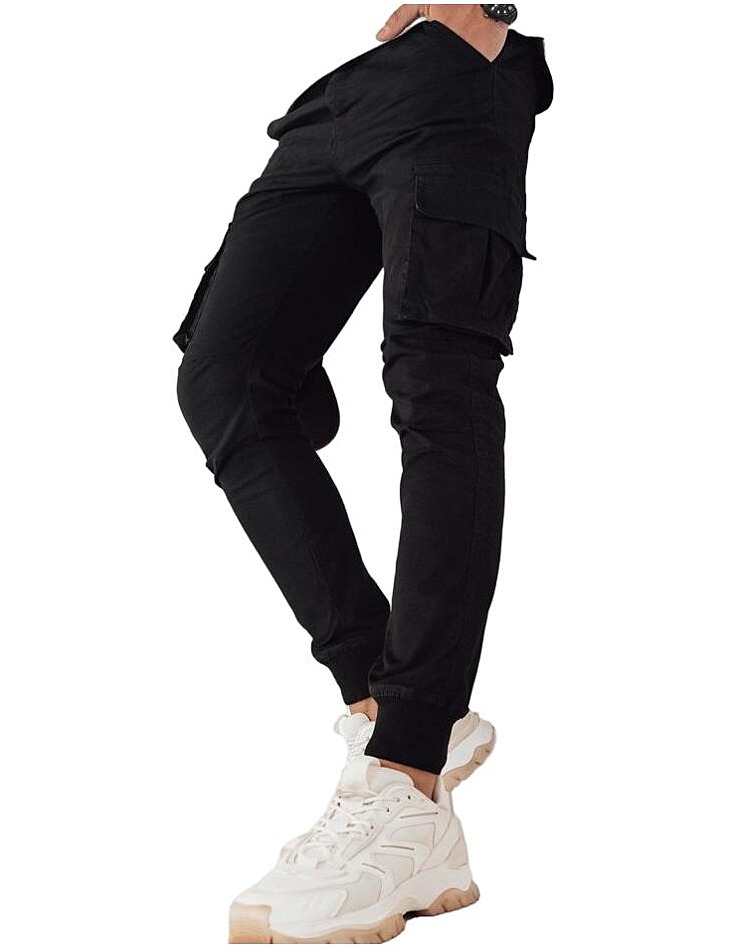 čierne pánske cargo nohavice