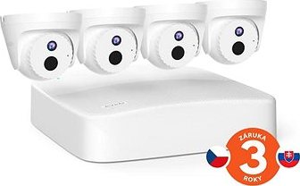 Kamerový systém K4P-4CR Video PoE Security Kit 4MP, 4-kanálový 4MP PoE NVR + 4 ks 4MP PoE vonkajších