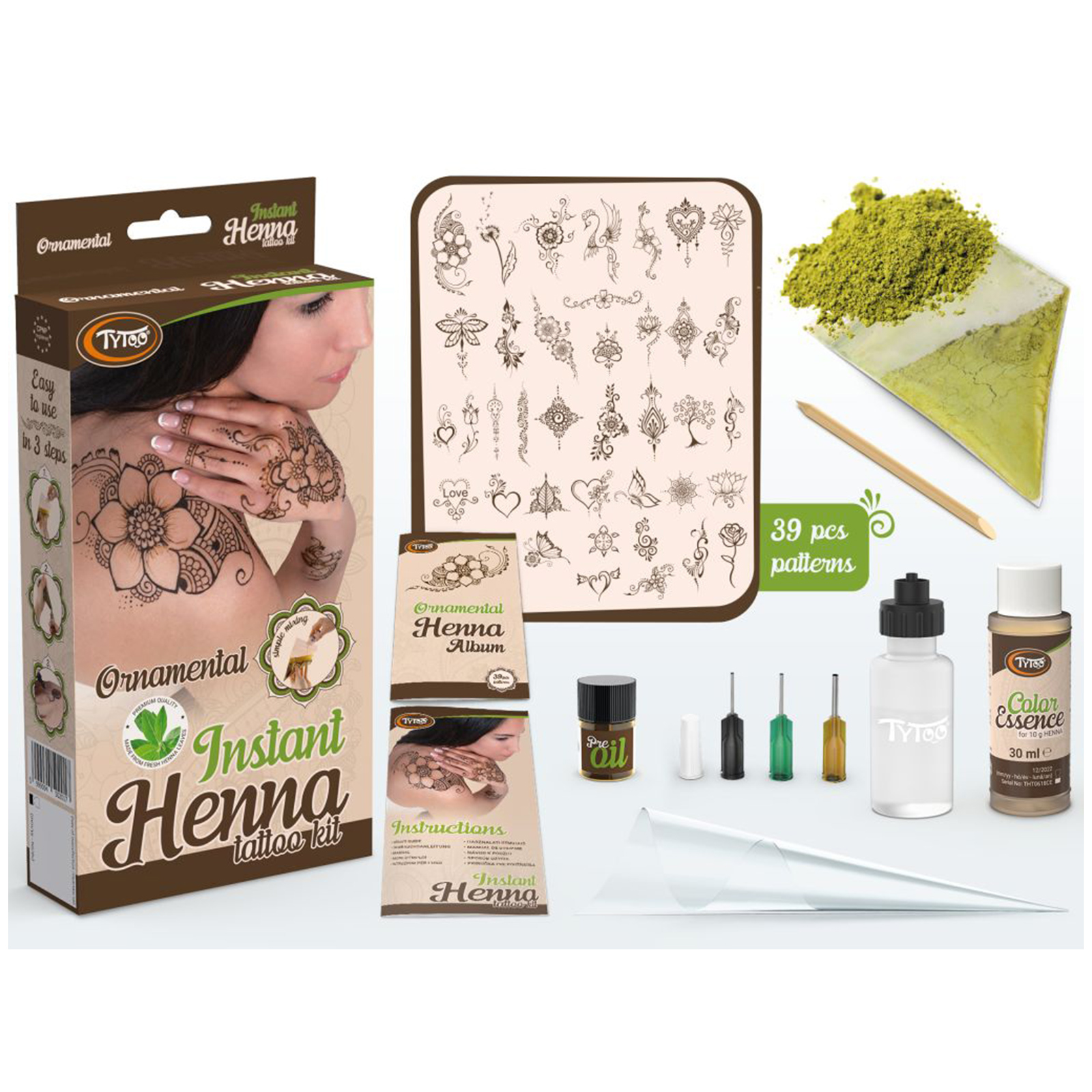 Instantná henna sada - s ornamentami