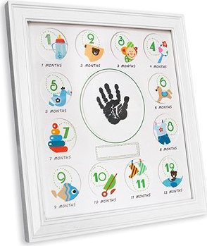 GOLD BABY fotorámik Môj prvý rok na atramentový odtlačok 28,5 × 30,5 cm