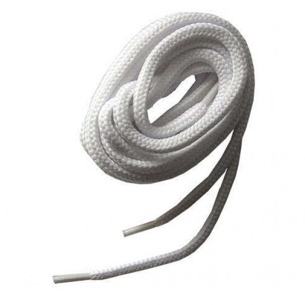 Šnúrky do topánok okrúhle silné do farmárok Presto 4 PES 150 cm - biele, 150