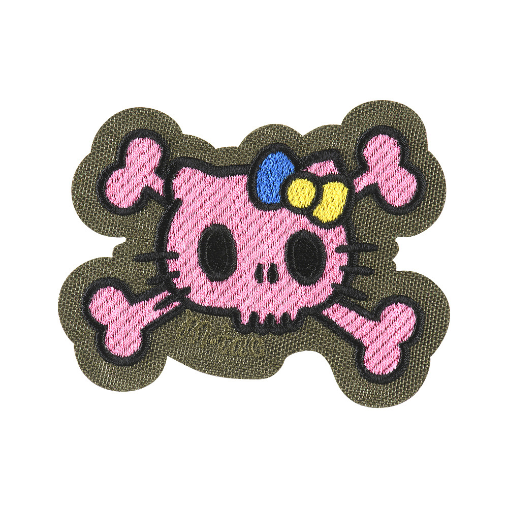 Nášivka M-Tac Hello Skull Kitty - ružová-olivová
